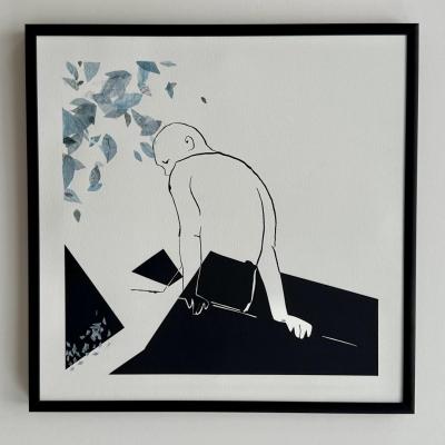 zwischen-raum-1 collage 30 x 30 cm - manuela krug - künstlerin