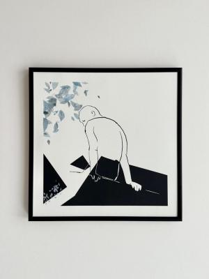 zwischen-raum I, collage 2026, 30 x 30 cm