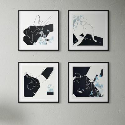 Manuela Krug - Kunst | Manuela-krug. _zwischen-raum I-IV, collage aus verschiedenen papieren